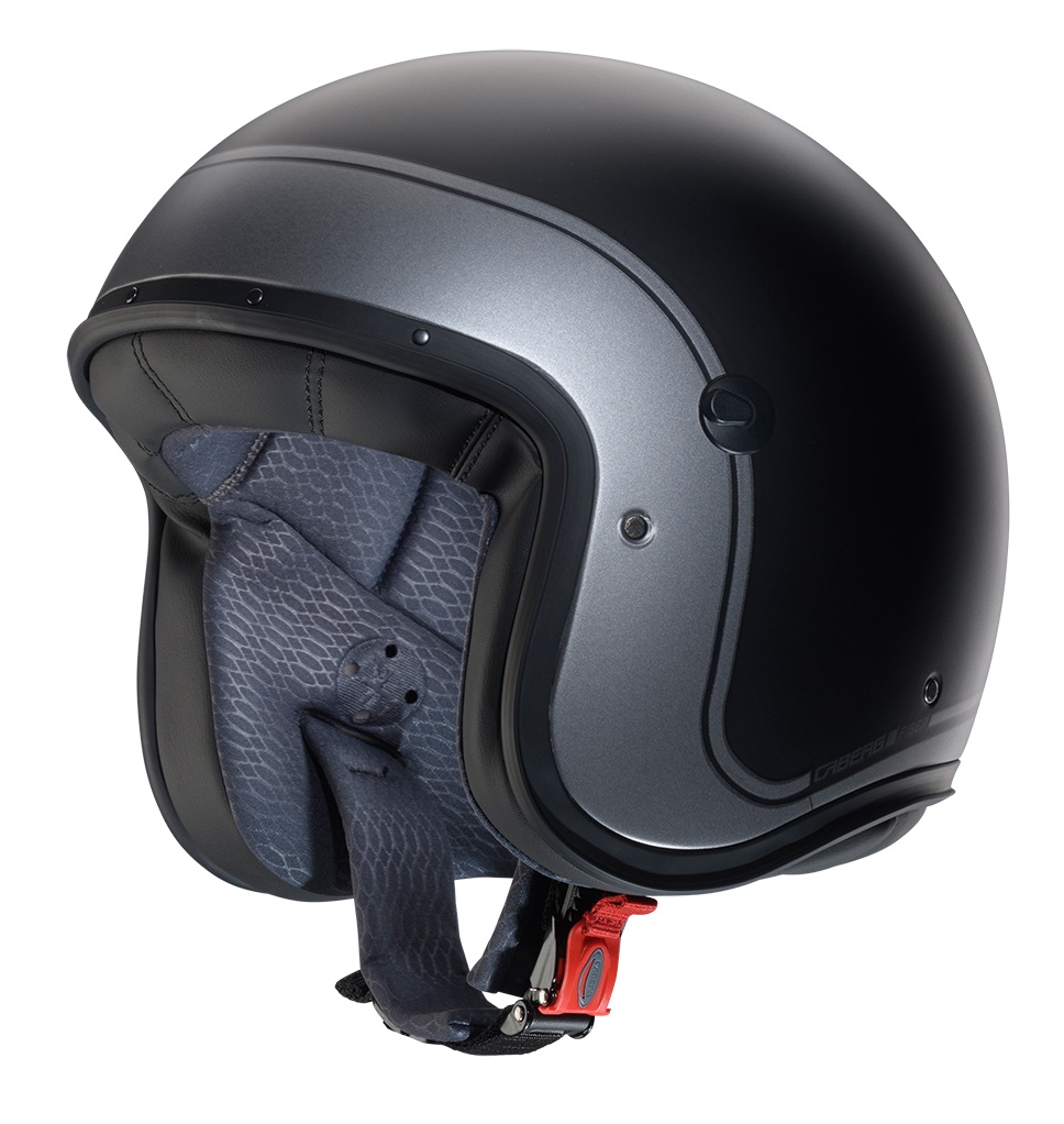 Casco jet fibra Vintage Caberg Freeride X Imola matt black gunmetal scrambler custom cafe racer helmet