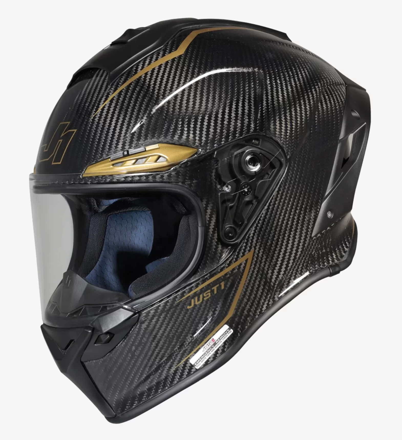 Casco integrale carbonio JUST1 J-GPR Golden Road helmet casque