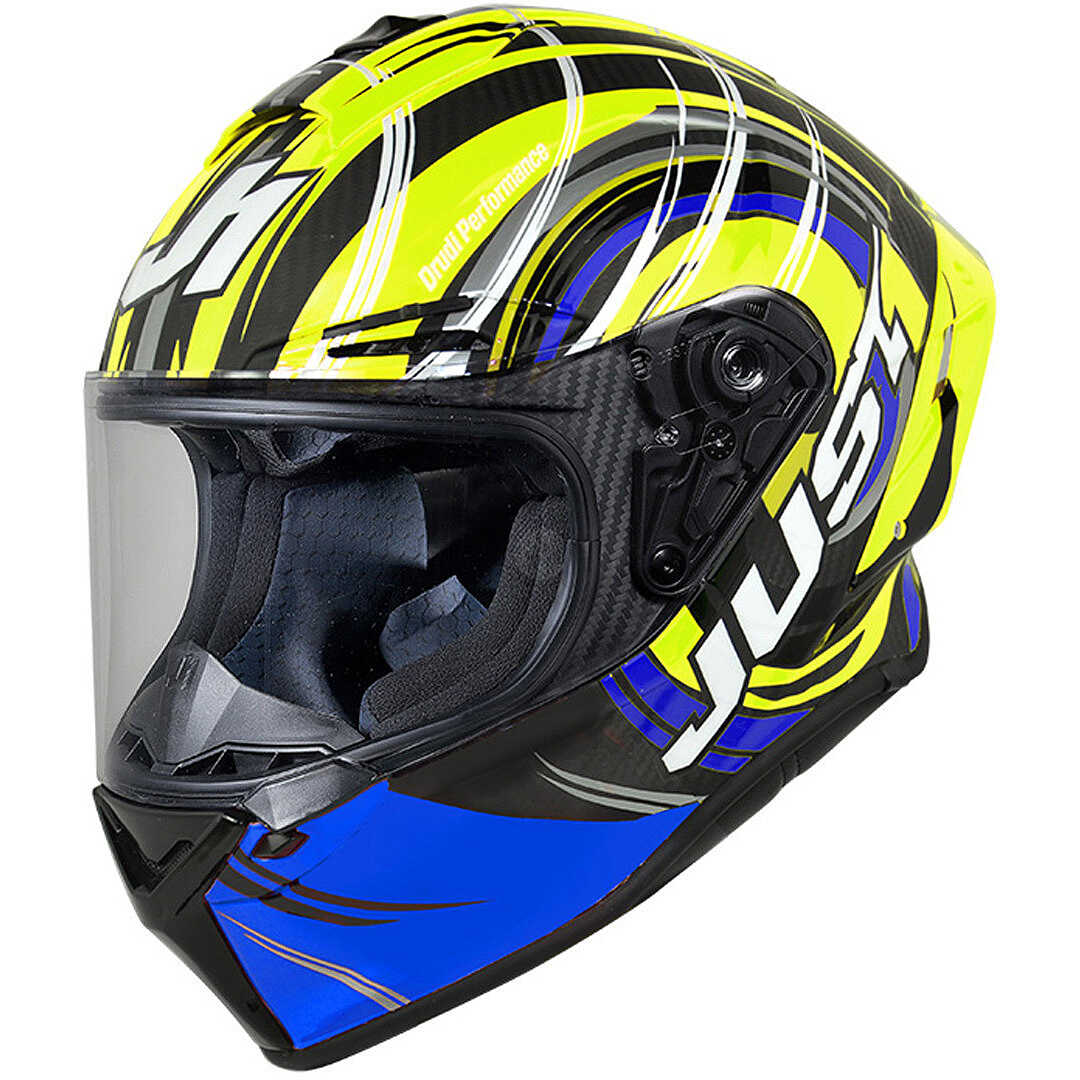 Casco integrale carbonio JUST1 J-GPR TORRES REPLICA BLU helmet casque