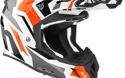 Casco cross Airoh Aviator Ace Swoop Orange helmet casque