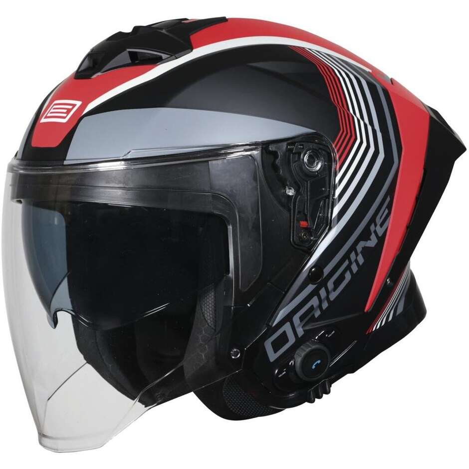 Casco JET Origine Aprica BT Shade red rosso interfono integrato helmet