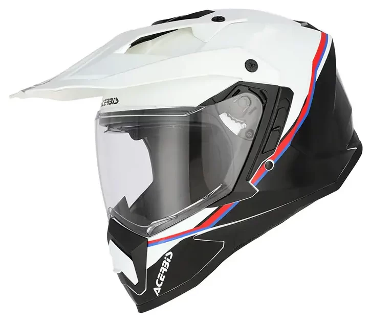 Casco integrale Adventure Acerbis Assault Bianco Nero White Black helmet