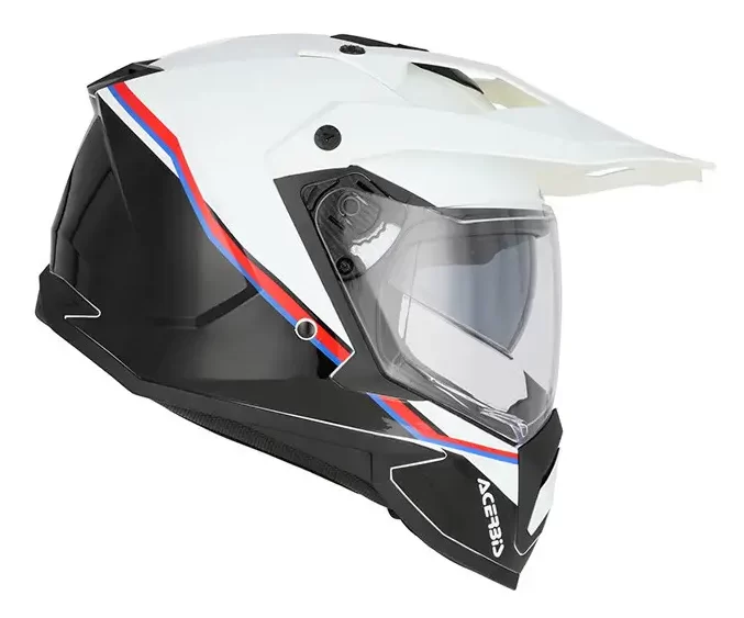 Casco integrale Adventure Acerbis Assault Bianco Nero White Black helmet