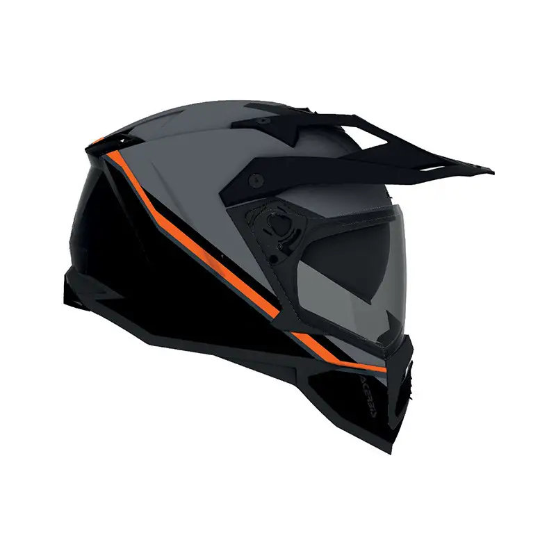 Casco integrale Adventure Acerbis Assault Arancione Nero Orange Black helmet