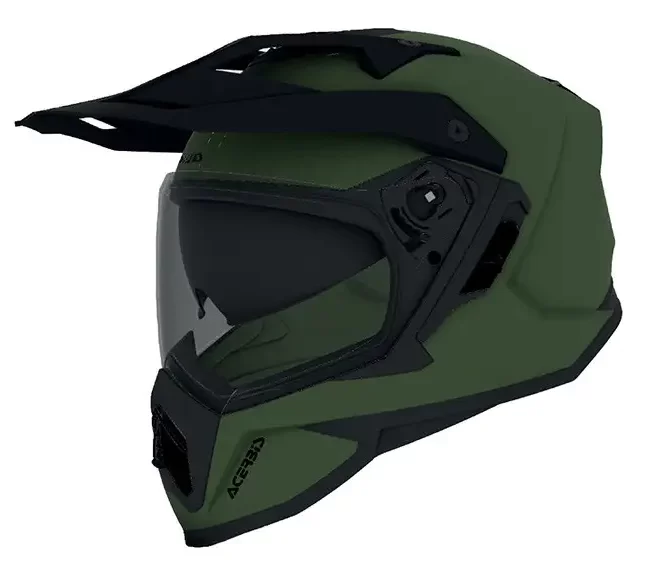 Casco integrale Adventure Acerbis Assault Verde Military Green helmet
