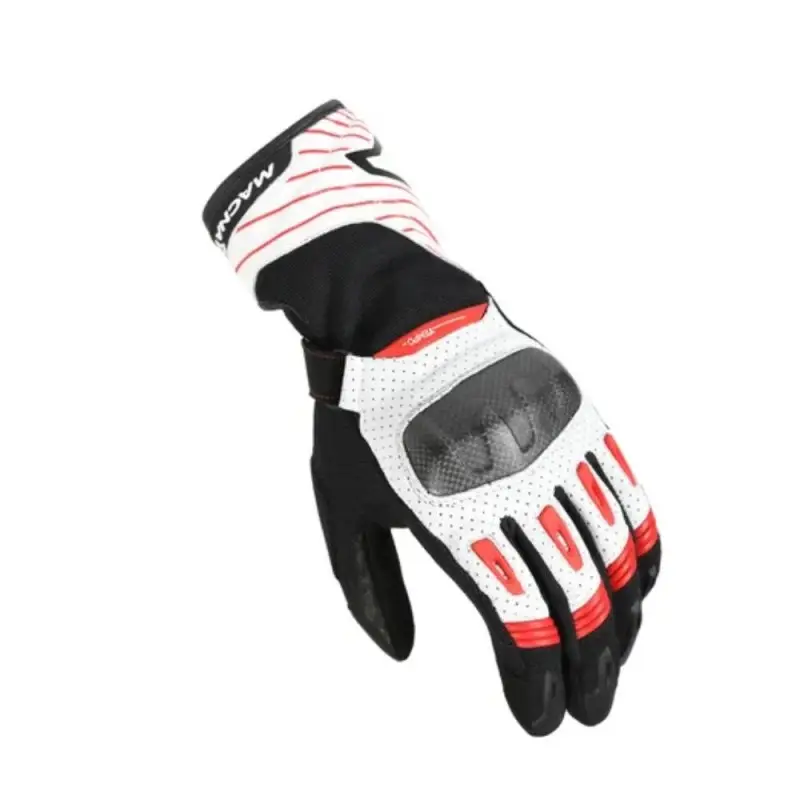 Guanti Moto Estivi Macna Tempo White Red Uomo Moto