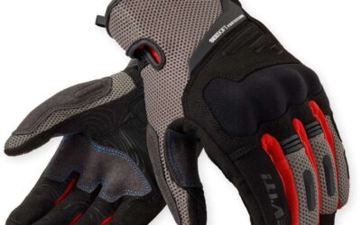 Guanti Moto Revit Cavern Grey Red Uomo Summer Gloves