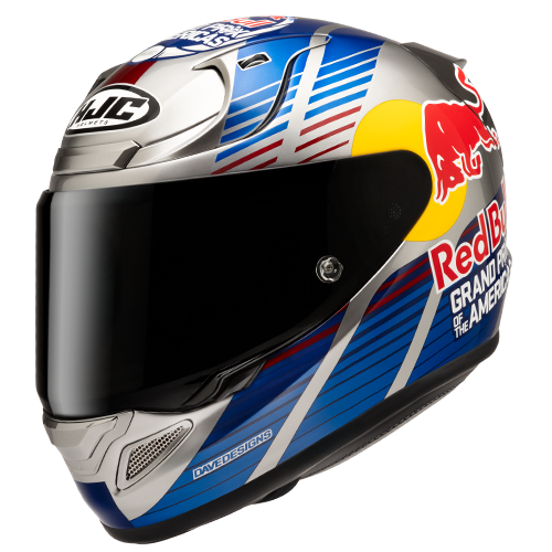 Casco integrale fibra HJC RED BULL AUSTIN GP 2 helmet casque