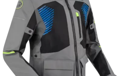 Giacca Moto Uomo Bering BAKUNDU Impermeabile Blue Grey Jacket