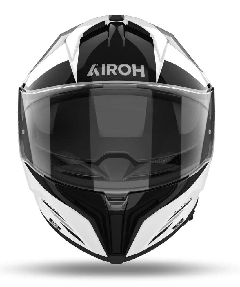casco integrale racing airoh matryx white helmet