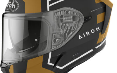 Casco integrale Airoh Spark Thrill black gold helmet casque