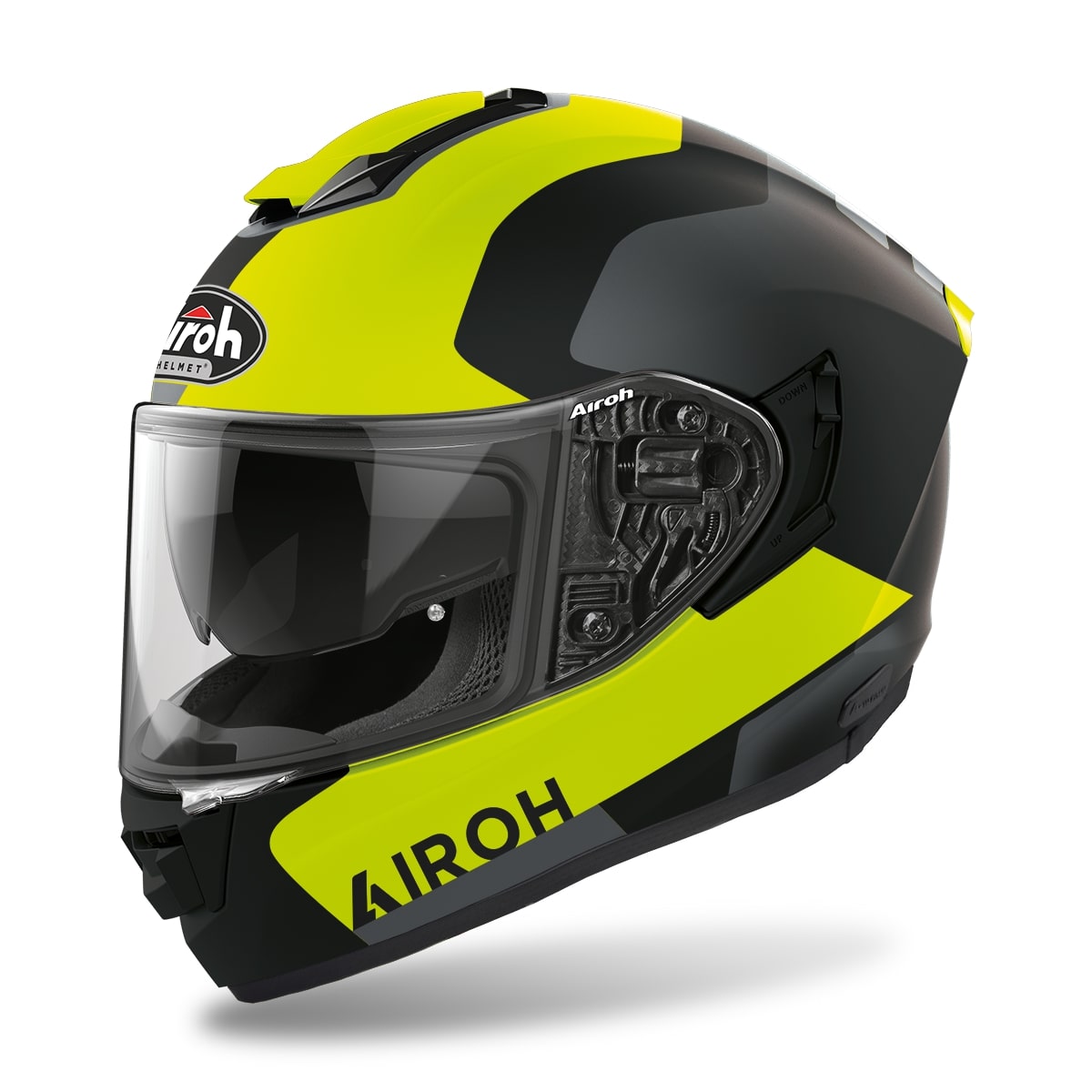 Casco integrale fibra moto Airoh St 501 Dock giallo yellow helmet casque