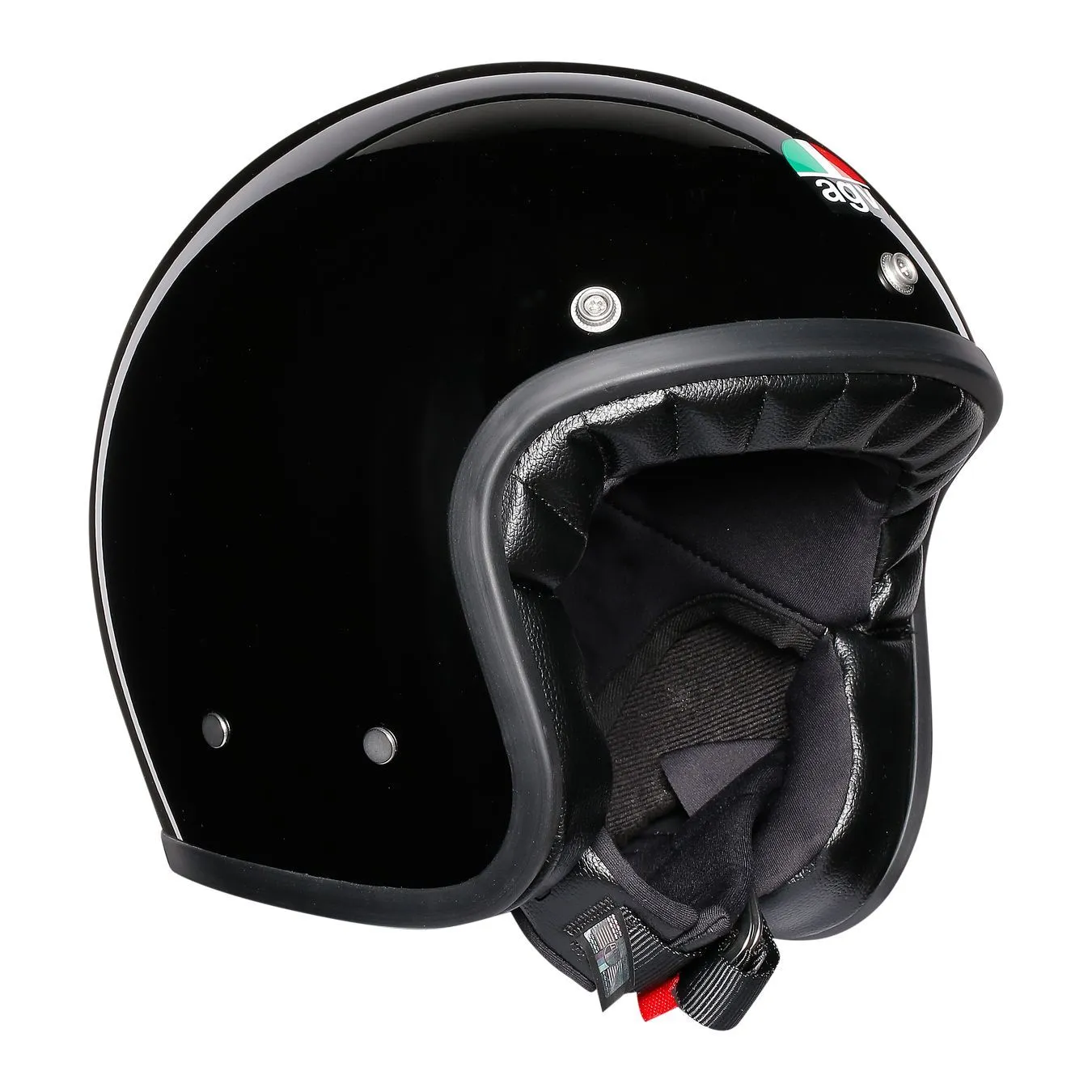 Casco fibra vintage Agv Legends X70 nero lucido black fiber cafe racer Helmet casque