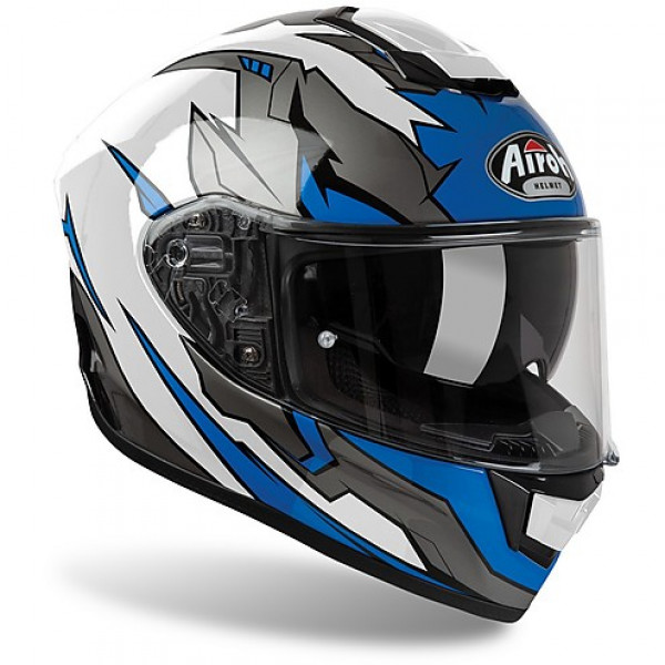 Casco integrale fibra moto Airoh St 501 Bionic Blu helmet casque