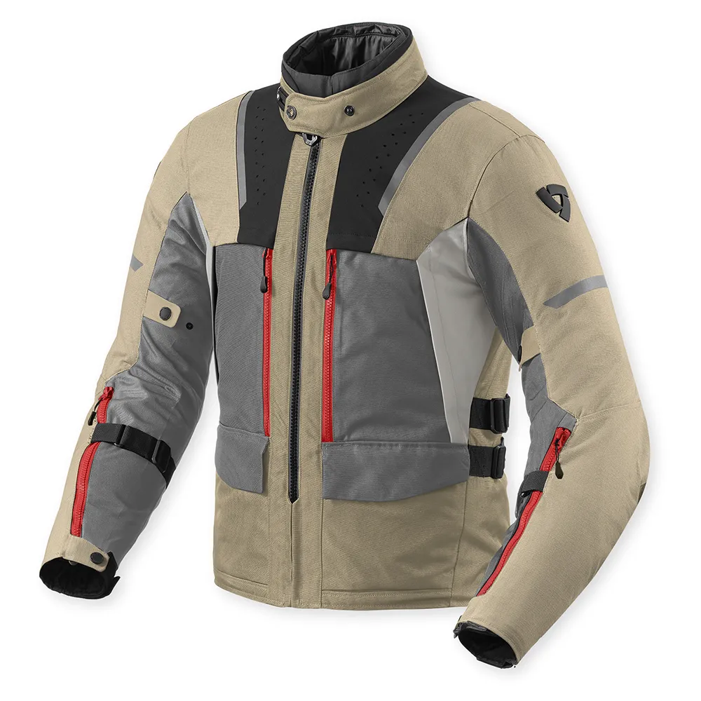 Giacca moto touring Rev'it OFFTRACK 2 H2o Sabbia Sand Grey triplo strato 4 stagioni jacket