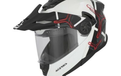 Casco Moto Modulare Acerbis Rider P/J Graphic White Red