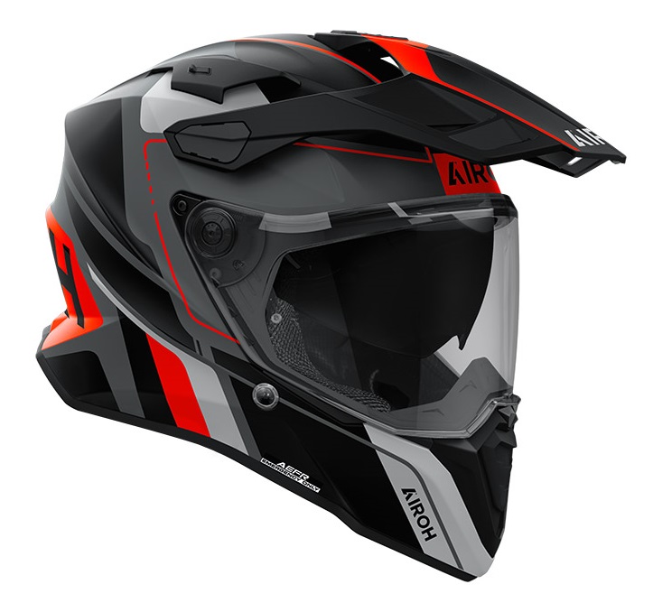 Casco Airoh Commander 2 SKIP arancione orange matt integrale moto on off adventure enduro motard helmet casque