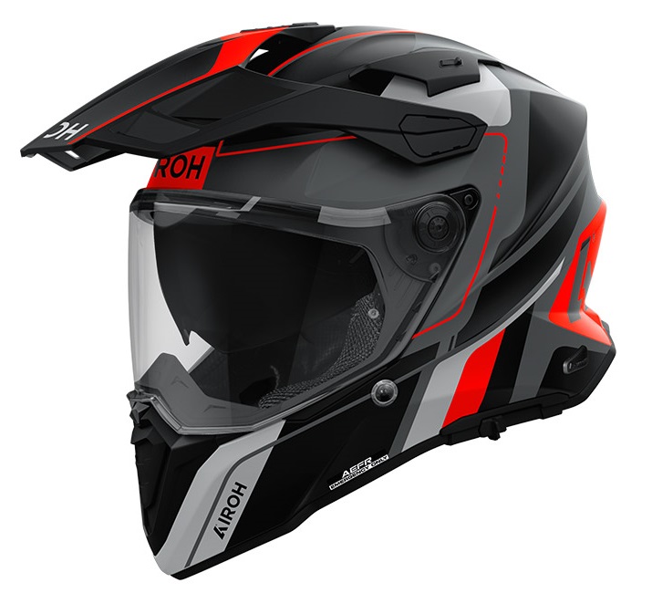 Casco Airoh Commander 2 SKIP arancione orange matt integrale moto on off adventure enduro motard helmet casque