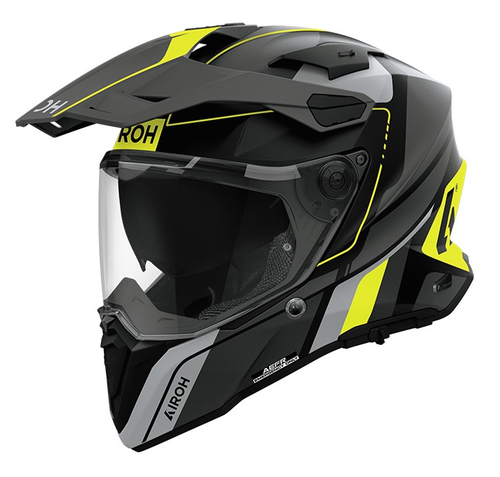 Casco Airoh Commander 2 SKIP giallo yellow matt integrale moto on off adventure enduro motard helmet casque