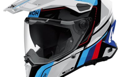 Casco Airoh Commander 2 SKIP white red blu helmet casque