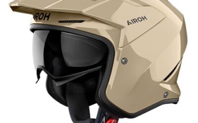 Casco jet Airoh Kombakt mocha helmet casque