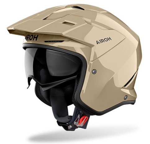 Casco jet moto Airoh Kombakt Color mocha helmet casque