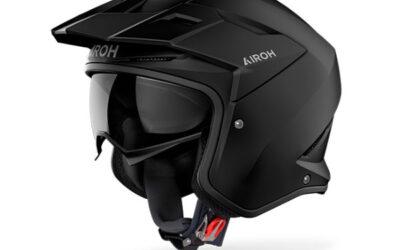 Casco jet Airoh Kombakt black matt helmet casque