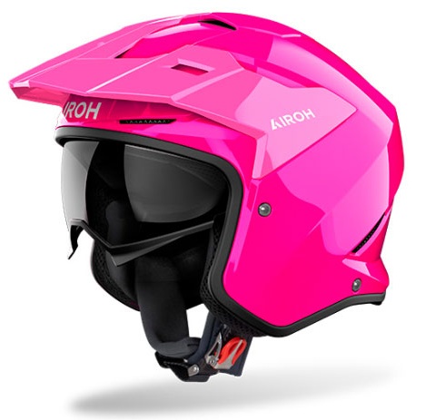 Casco jet moto Airoh Kombakt Color rosa pink helmet casque