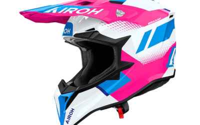 Casco moto cross Airoh Wraaap Vision Pink enduro motard off road helmet casque