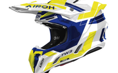 Casco cross Airoh Twist 3 Dynasty Blu Yellow helmet casque