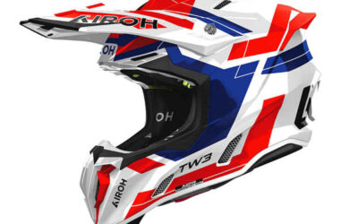 Casco cross Airoh Twist 3 Dynasty Red Blu helmet casque
