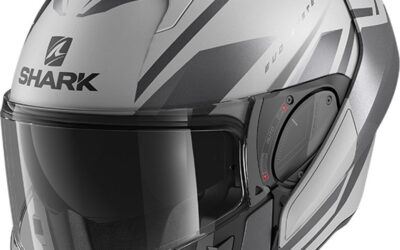 Casco modulare Shark Evo Es Yari Silver antracite helmet casque