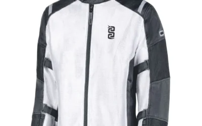 Giacca Moto Estiva Traforata OJ Flow Man Black White