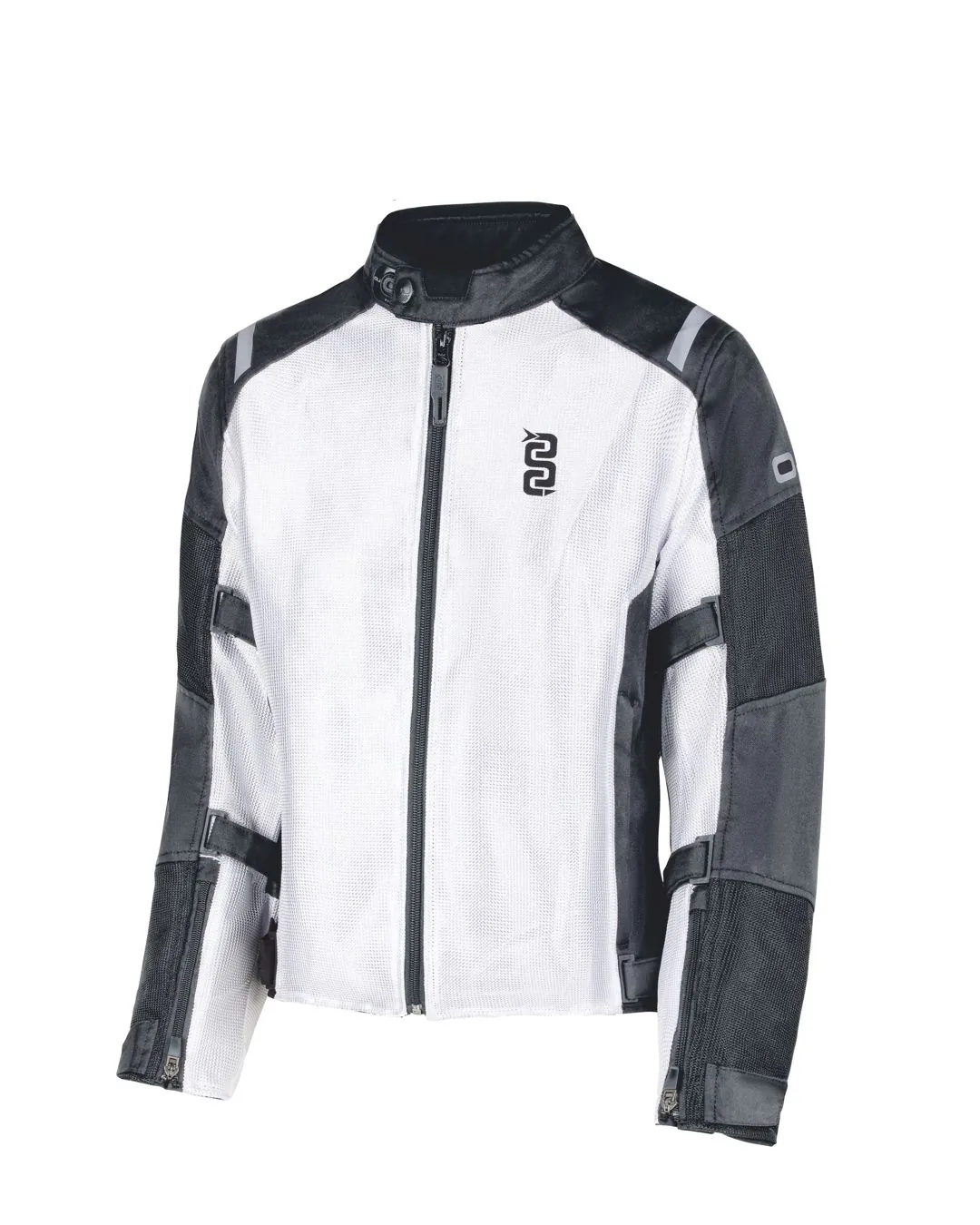Giacca Moto Estiva Traforata OJ Flow Man Black White