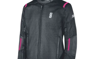 Giacca Moto Estiva Traforata OJ Flow Lady Black Fucsia Donna