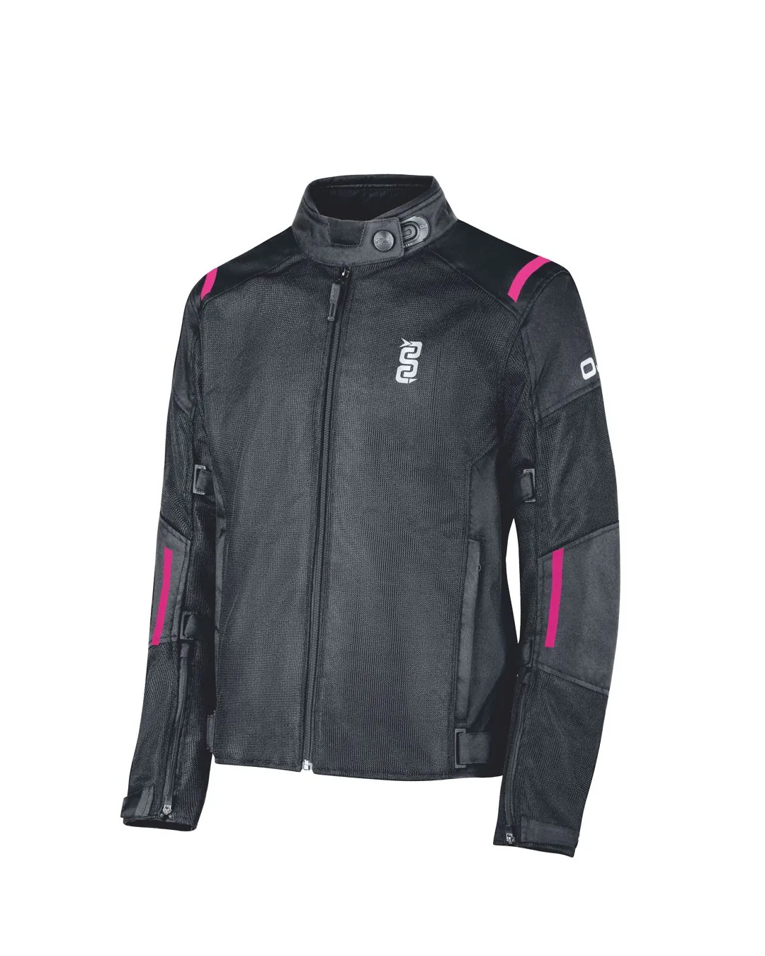 Giacca Moto Estiva Traforata OJ Flow Lady Black Fucsia Donna