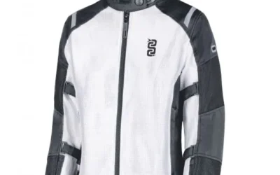 Giacca Moto Estiva Traforata OJ Flow Lady Black White Donna