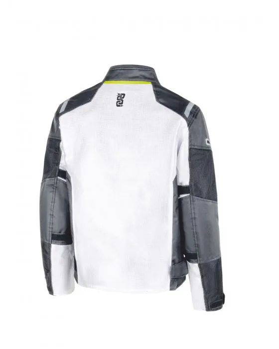 Giacca Moto Estiva Traforata OJ Flow Lady Black White Donna