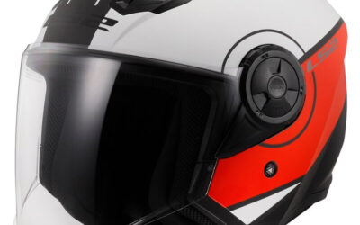 Casco JET LS2 OF616 Airflow 2 Cover white red helmet