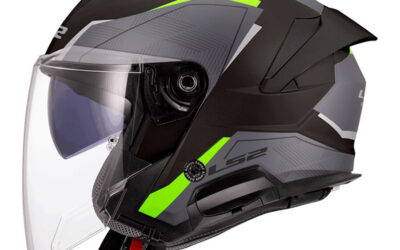Casco JET LS2 OF618 VERSO 2 AIR black grey yellow helmet