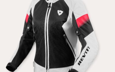 Giacca Moto Estiva Revit Control Air H2O Lady White Pink Donna