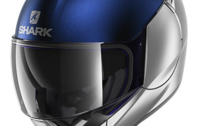 Casco jet Shark Evojet Dual Blu Silver SBS helmet casque