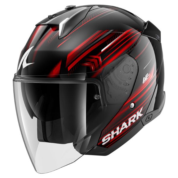 Casco jet Shark Skwal I3 Jet Light Blur Red KRW helmet casque