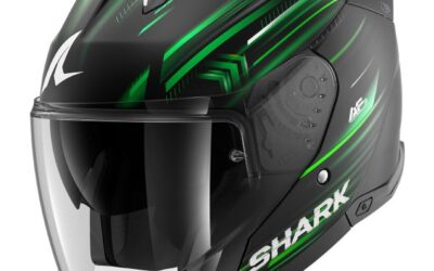Casco jet Shark Skwal I3 Jet Light Blur Green KGW helmet casque