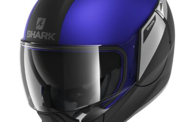 Casco jet Shark Evojet Karonn Blu KSB helmet casque