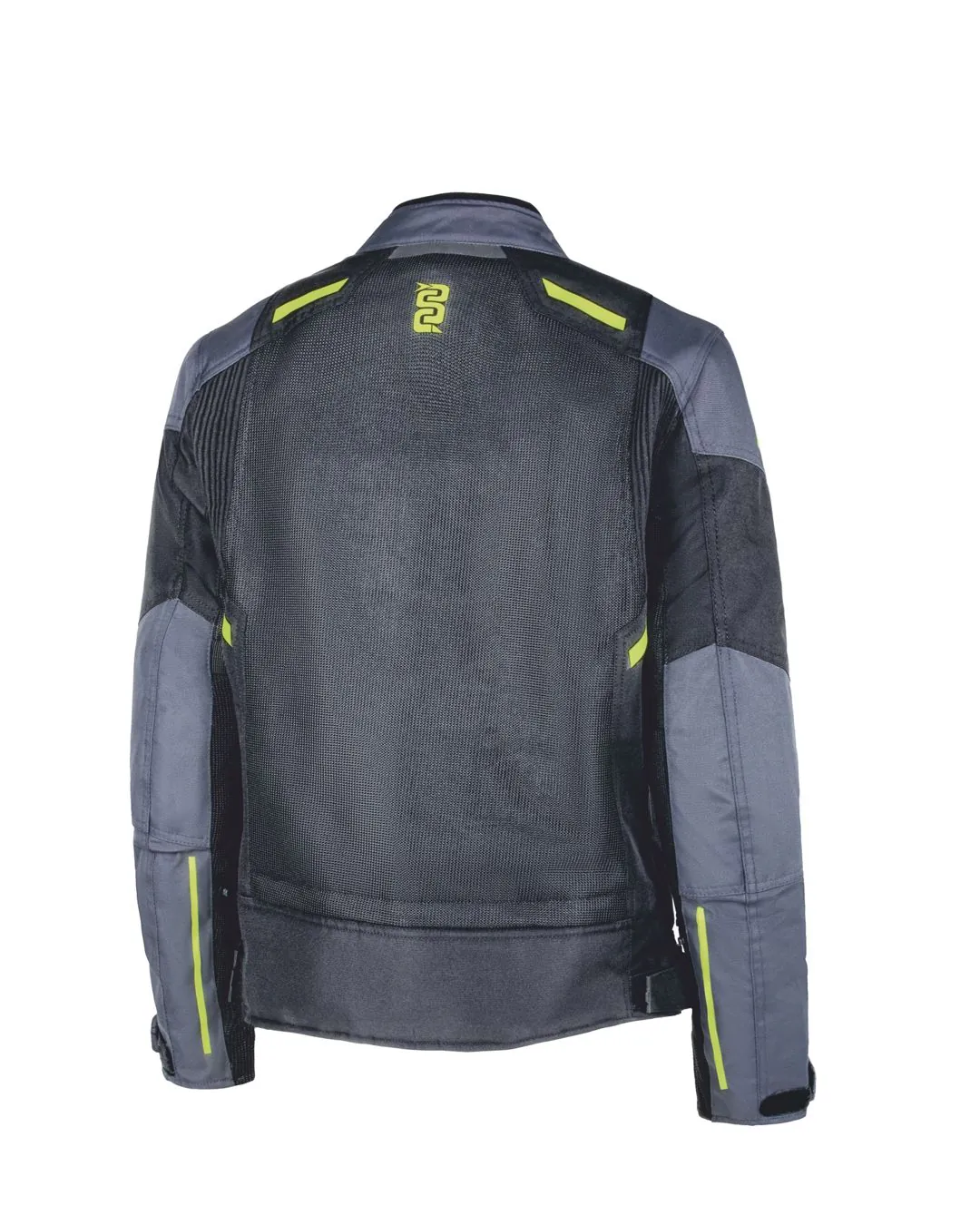 Giacca Moto Estiva Traforata OJ Stream 2 Man Black Dark Grey Yellow
