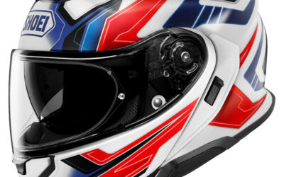 Casco modulare Shoei Neotec 3 Anthem TC10 white red blu helmet casque